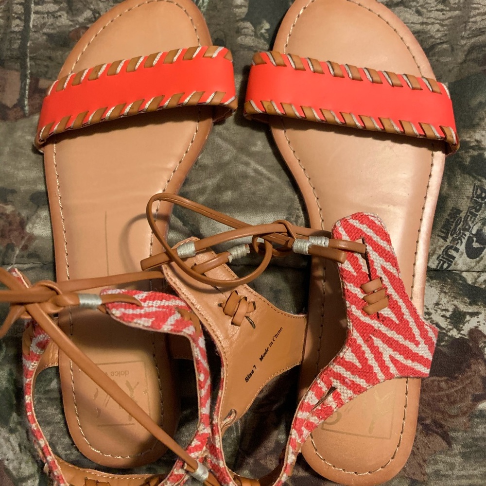 Orange sandals